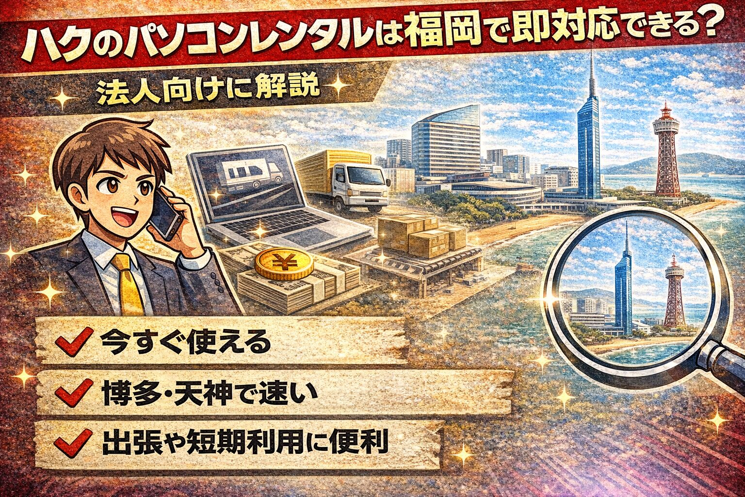 ハク パソコンレンタル福岡