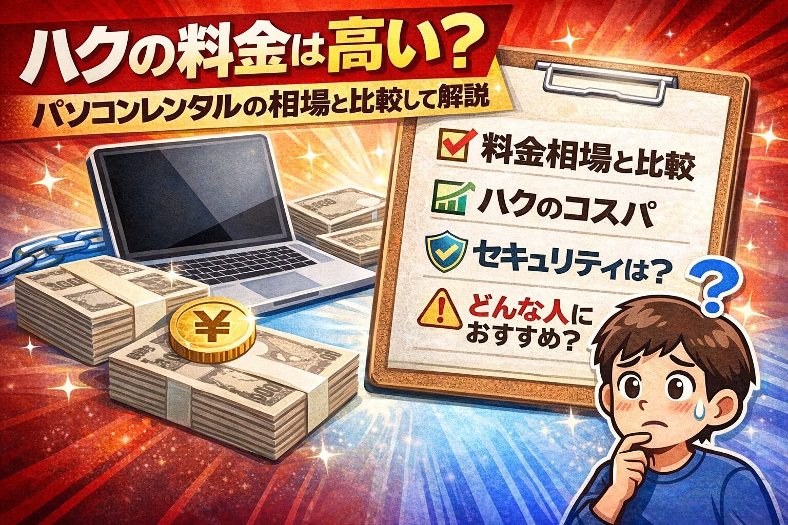 ハクパソコンレンタル料金